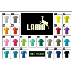 detské farebné svietiace tričká Lama, vtipné tričká s potlačou