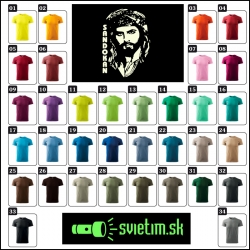 farebné svietiace retro tričká so Sandokanom, retro darček kabir Bedi