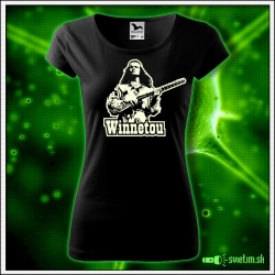 Retro svietiace tričká s Winnetuom od Karla Maya retro darček Winnetou s puškou