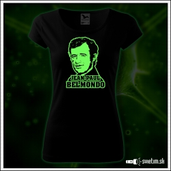 Dámske retro svietiace tričko Jean Paul Belmondo, retro darček pre ženy s Belmondom