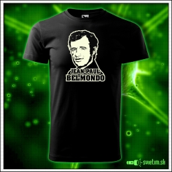 Detské retro tričko Jean Paul Belmondo so svietiacou fosforovou potlačou darček s Belmondom