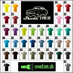 Farebné pánske tričká s motívom Škoda 110R škodovky na tričkách darček k narodeninám