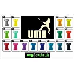 dámske farebné svietiace tričko Uma, vtipné tričká s potlačou, darček Uma Thurman