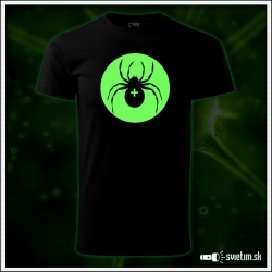 Pánske svietiace tričká Pavúk so svietiacou potlačou tričko s pavúkom darček k narodeninám vianoce oslavu