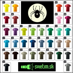 Pánske farebné tričko Pavúk so svietiacou potlačou Pavúka na tričku s pavúkom