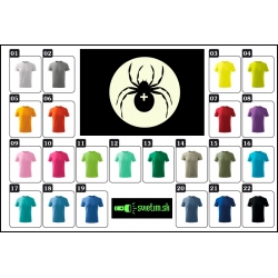 Detské farebné tričko PAVÚK so svietiacou potlačou Pavúka na tričku s pavúkom