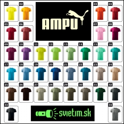 dámske farebné svietiace tričko Ampu, vtipné tričká s potlačou