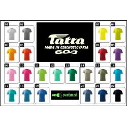 Detské farebné retro tričká s TATROU 603 retro darček pre deti svietiace tričká