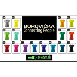 dámske farebné svietiace tričko alkohol Borovička, vtipné tričká s potlačou