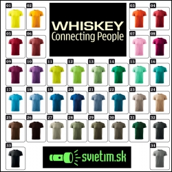 unisex farebné svietiace tričko Whiskey, vtipné tričká s potlačou