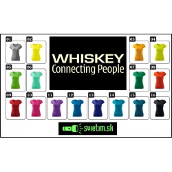 dámske farebné svietiace tričko alkohol Whiskey, vtipné tričká s potlačou