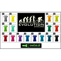 dámske farebné svietiace tričko Evolution cycling, vtipné tričká s potlačou
