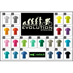 detské farebné svietiace tričká Evolution cycling, vtipné tričká s potlačou