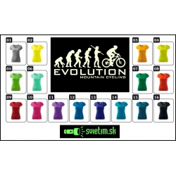 dámske farebné svietiace tričko Evolution mountain cycling, vtipné tričká s potlačou