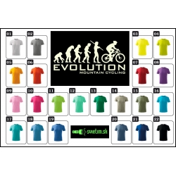 detské farebné svietiace tričká Evolution mountain cycling, vtipné tričká s potlačou