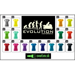 dámske farebné svietiace tričko Evolution motorbike, vtipné tričká s potlačou