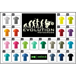 detské farebné svietiace tričká Evolution motocross, vtipné tričká s potlačou