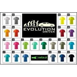 detské farebné svietiace tričká Evolution driver, vtipné tričká s potlačou