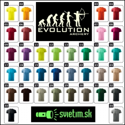 farebné svietiace tričko Evolution archery, vtipné tričká s potlačou