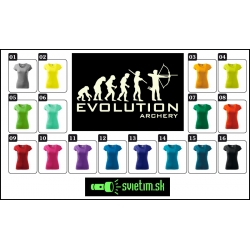dámske farebné svietiace tričko Evolution archery, vtipné tričká s potlačou