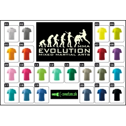 detské farebné svietiace tričká Evolution mma, vtipné tričká s potlačou pre deti