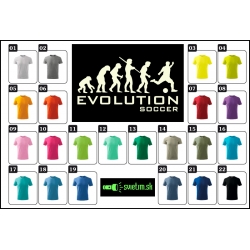 detské farebné svietiace tričká Evolúcia futbalistu, vtipné tričká s potlačou pre deti
