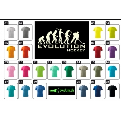 detské farebné svietiace tričká Evolúcia hokejistu, vtipné tričká s potlačou pre deti