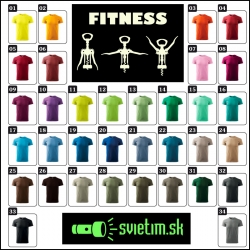 unisex farebné svietiace alkoholové tričko Fitness, vtipné tričká s potlačou