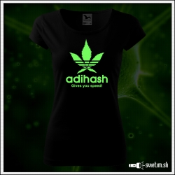 Svietiace dámske tričko Adihash, čierne vtipné tričko