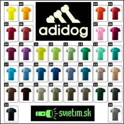 unisex farebné svietiace tričká Adidog, vtipné tričká s potlačou