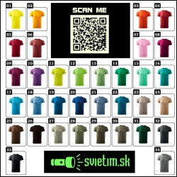 Svietiace pánske farebné vtipné tričká  QR code humorné darčeky