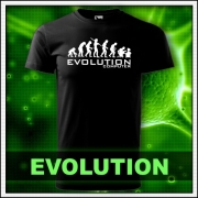Originálne vtipné evolution svietiace tričká. Vtipné športové motívy