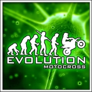 Vtipné svietiace tričká Evolution Motocross, vtipné moto tričká